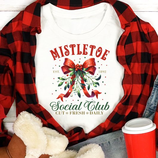 Mistletoe Social Club Coquette Weihnachten Tri-Blend Shirt