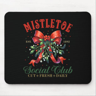 Mistletoe Social Club Holly Berry Weihnachtsflirt Mousepad