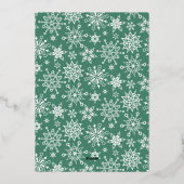 Mistletoe Sparkle Weihnachtsgrüße Silber Folien Feiertagskarte (Rückseite)