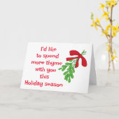 MISTLETOE SPASS FÜR MEINE LIEBE BEI CHRISTMAS KARTE (Gelbe Blume)