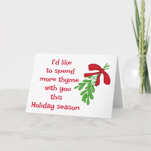 MISTLETOE SPASS FÜR MEINE LIEBE BEI CHRISTMAS KARTE (Vorderseite)