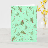 Mistletoe Sweet Kissing Happy Holidays Botanische Karte (Gelbe Blume)