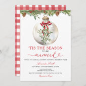 Mistletoe The Season to Be Married Bridal Shower I Einladung (Vorne/Hinten)