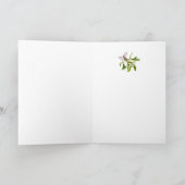 Mistletoe the Silver Persian Cat Birthday Card Karte (Innenseite)
