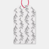 Mistletoe Twig Kraft Papier Frohe Weihnachten Geschenkanhänger (Rückseite)