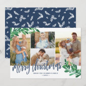 Mistletoe Twigs Foto Collage Frohe Weihnachten (Vorne/Hinten)