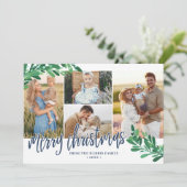 Mistletoe Twigs Foto Collage Frohe Weihnachten (Stehend Vorderseite)