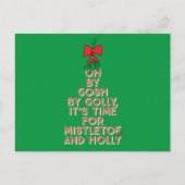 Mistletoe und Holly Postkarte (Vorderseite)