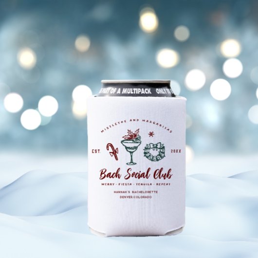 Mistletoe und Margaritas | Christmas Bachelorette Dosenkühler