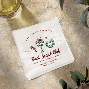 Mistletoe und Margaritas Christmas Bachelorette Serviette