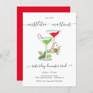 Mistletoe und Martinis Holiday Cocktail Party Einladung