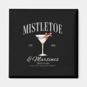 Mistletoe und Martinis Schwanz Weihnachten Espress Magnet