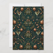 Mistletoe und Martinis Weihnachtsfeier Einladung (Rückseite)