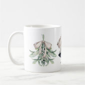 Mistletoe und Silberglocken Weihnachten Kaffeetasse (Links)