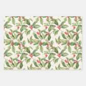 Mistletoe Vintage Weihnachtswrapping Paper Sheets Geschenkpapier Set (Vorderseite)