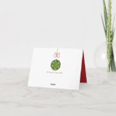 Mistletoe Wedding Christmas Vielen Dank Karten (Rückseite)