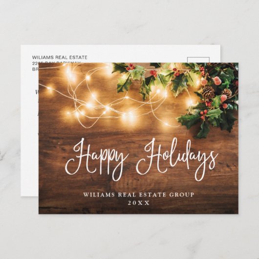 Mistletoe Weihnachtsfeiertag Firmengrüße Postkarte (Vorne/Hinten)