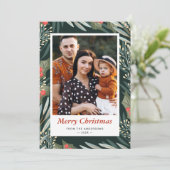 Mistletoe Winter Foliage Frohe Weihnachten 2 Foto (Stehend Vorderseite)