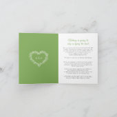 Mistletoe Winter Hochzeit grün, weiß Livebach Ankündigung (Innenseite)