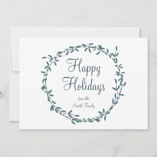 Mistletoe with Personalized Message Feiertagskarte (Vorderseite)