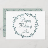 Mistletoe with Personalized Message Feiertagskarte (Vorne/Hinten)