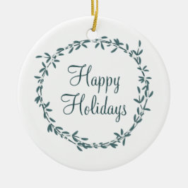 Mistletoe with Personalized Message Keramik Ornament