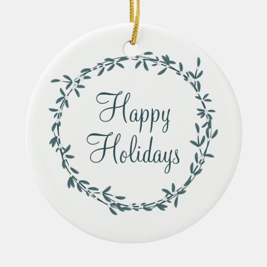 Mistletoe with Personalized Message Keramik Ornament (Vorne)