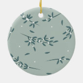 Mistletoe with Personalized Message Keramik Ornament (Hinten)