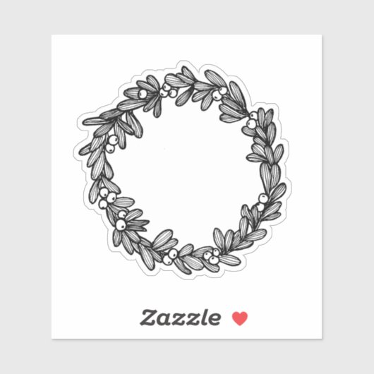 Mistletoe Wreath Aufkleber (Blatt)