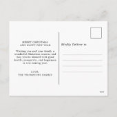 Mistletoe Wreath Christmas Feiertagspostkarte (Rückseite)