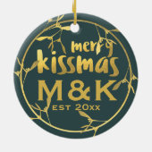 Mistletoe Wreath Foto Keramik Keramikornament (Hinten)