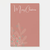 Mistletoe xmas trendy hand drawn design post-it klebezettel (Vorderseite)
