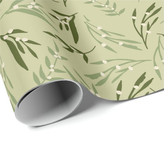 Mistletoe zweigt. geschenkpapier (Rolleneckpunkt)