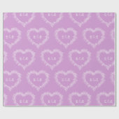 Mistletografien zeichnend Monogramm lila Geschenkpapier (Flach)