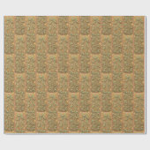 Mistletogramm Muster auf Goldene Weihnachten Geschenkpapier (Flach)