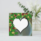 Mistletohorn HerzfotoPersonalisierte Weihnachtskar Feiertagskarte (Stehend Vorderseite)