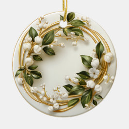 Mistletoin im Viktorianischen Garten Keramik Ornament