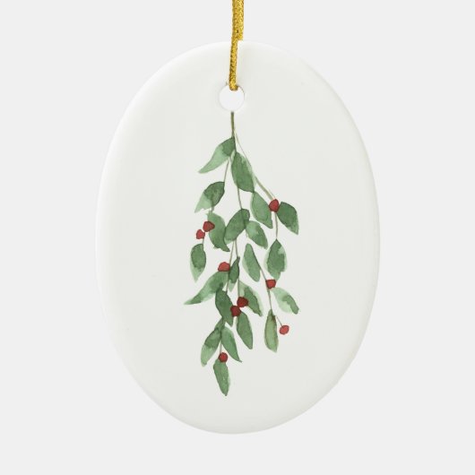 Mistletoine Keramik Weihnachten Keramik Ornament (Vorne)