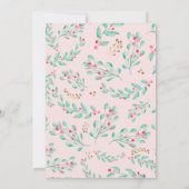 Mistleton Aquarellgold Weihnachtsmaus Einladung (Rückseite)