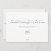 Mistletoweihnachtliche Rustikale Unternehmensgrüße Feiertagskarte (Rückseite)