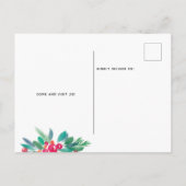 Mistletoweihnachtliche Winterankündigung Ankündigungspostkarte (Rückseite)