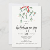 Mistletowein Weihnachtsfeier Einladung (Vorderseite)