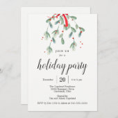 Mistletowein Weihnachtsfeier Einladung (Vorne/Hinten)