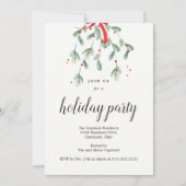 Mistletowein Weihnachtsfeier Einladung (Vorderseite)