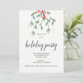 Mistletowein Weihnachtsfeier Einladung (Stehend Vorderseite)