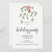 Mistletowein Weihnachtsfeier Einladung (Vorne/Hinten)