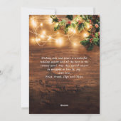 Mistletozweig Rustic 4 FOTO Weihnachtsgrüße Feiertagskarte (Rückseite)