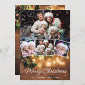 Mistletozweig Rustic 4 FOTO Weihnachtsgrüße Feiertagskarte (Vorne/Hinten)