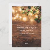 Mistletozweig Rustikale Weihnachtsgrüße Feiertagskarte (Rückseite)