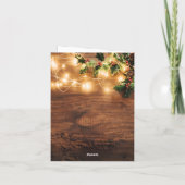 Mistletozweig Rustikale Weihnachtsgrüße Feiertagskarte (Rückseite)